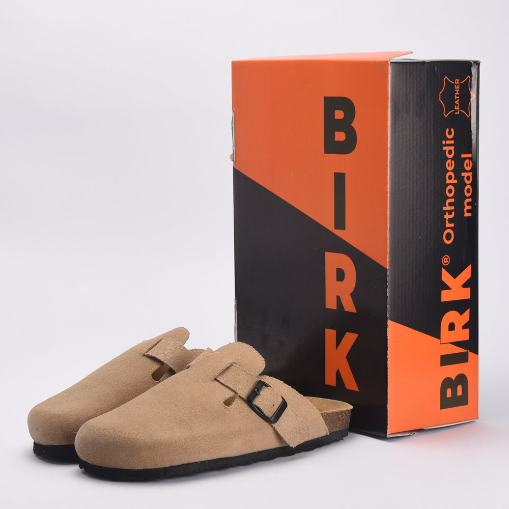 BIRK SABOT KAKI \ SABOT-0-DAIM-BEIGE