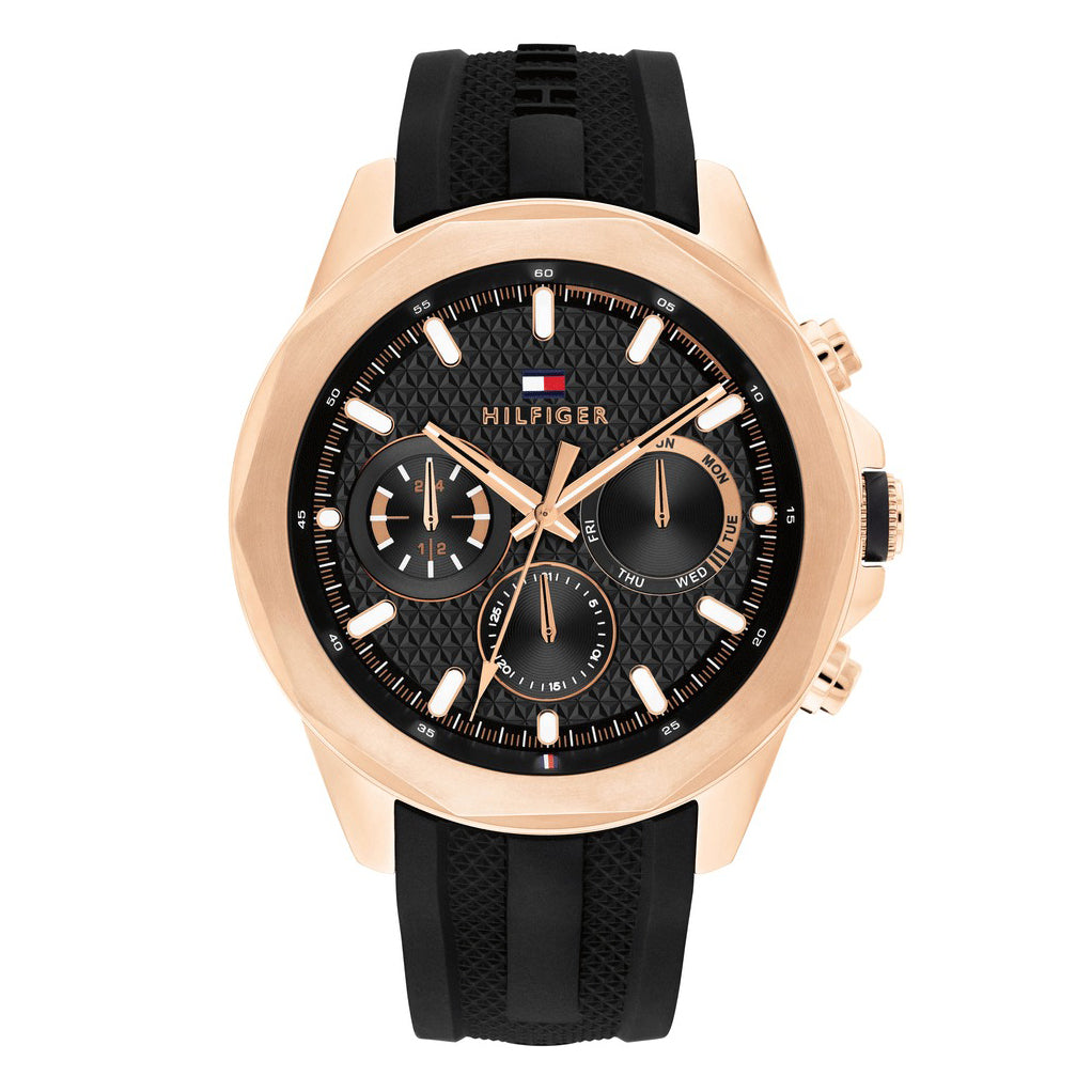 Tommy Hilfiger Lars Rose Gold-Plated Silicone Strap 1710650