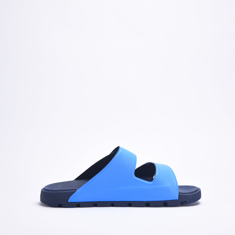 CIABATTA UOMO BLUBBER - LOGO AZZURRO - BLU \ EFM231-140-6580