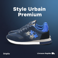 La Martina — Baskets cuir bleues