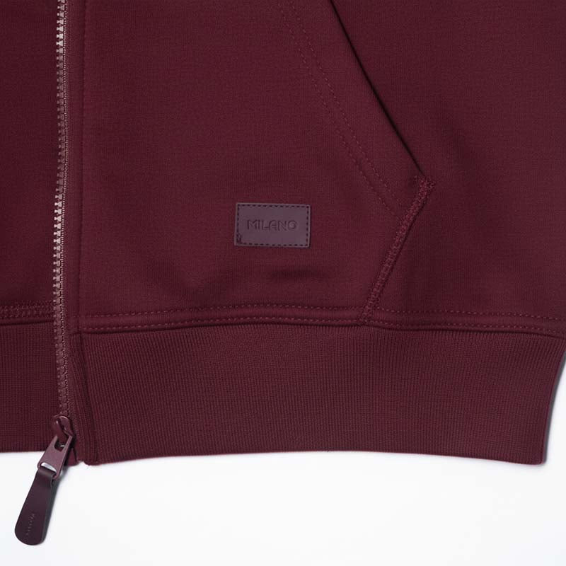 Sweat à capuche zippé homme BORDEAU