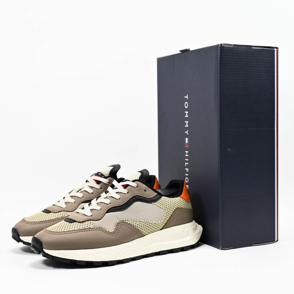 Tommy Hilfiger Men Sneakers EM0EM01259-BROWN-BEIGE