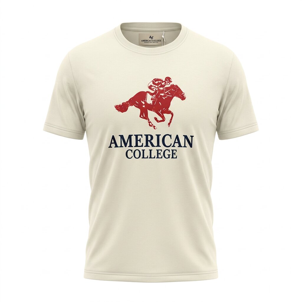 American College t-shirt pour Homme TS260103-BEIGE
