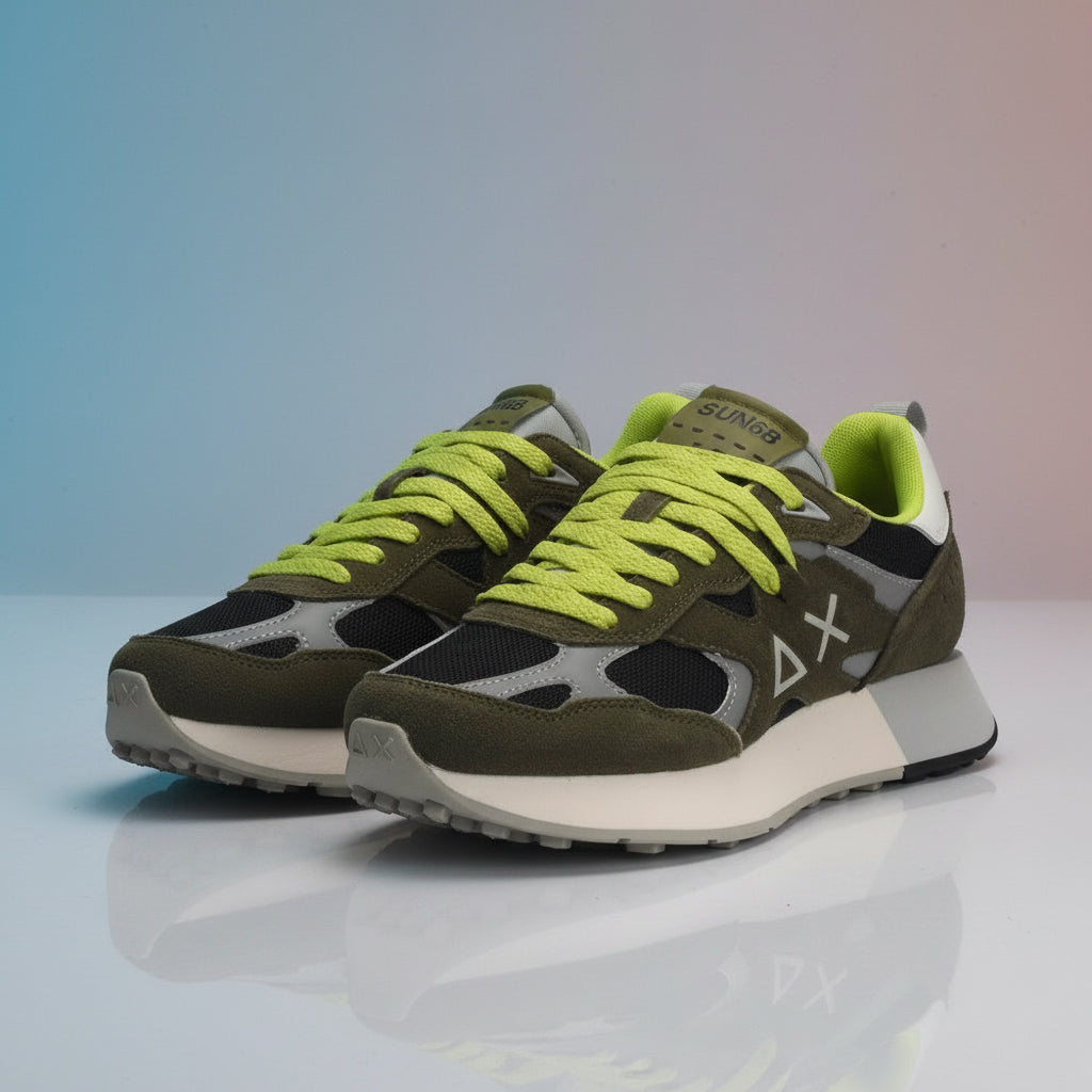 BASKET SUN68-JAKI-OUTDOOR-19-MILITAIRE Z35115-19