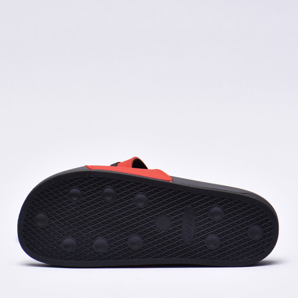 Hi-Tec Heritage — Claquettes noir rouge