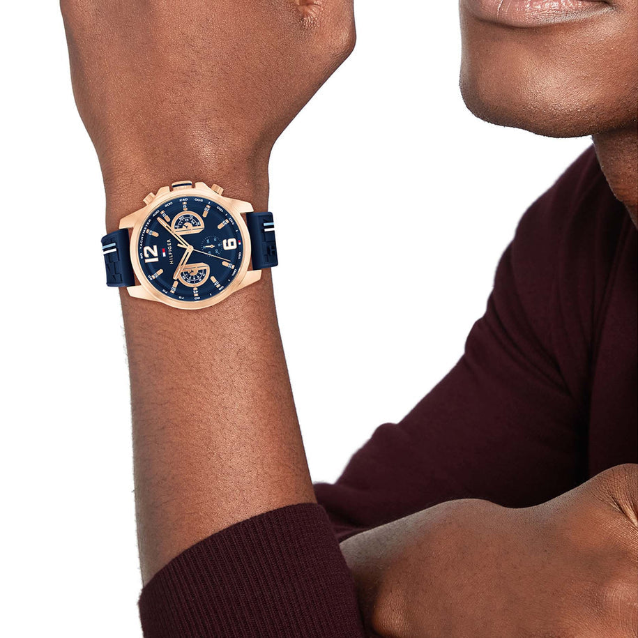 Montre Tommy Hilfiger Silicone Navy Dial Multi-function1710637