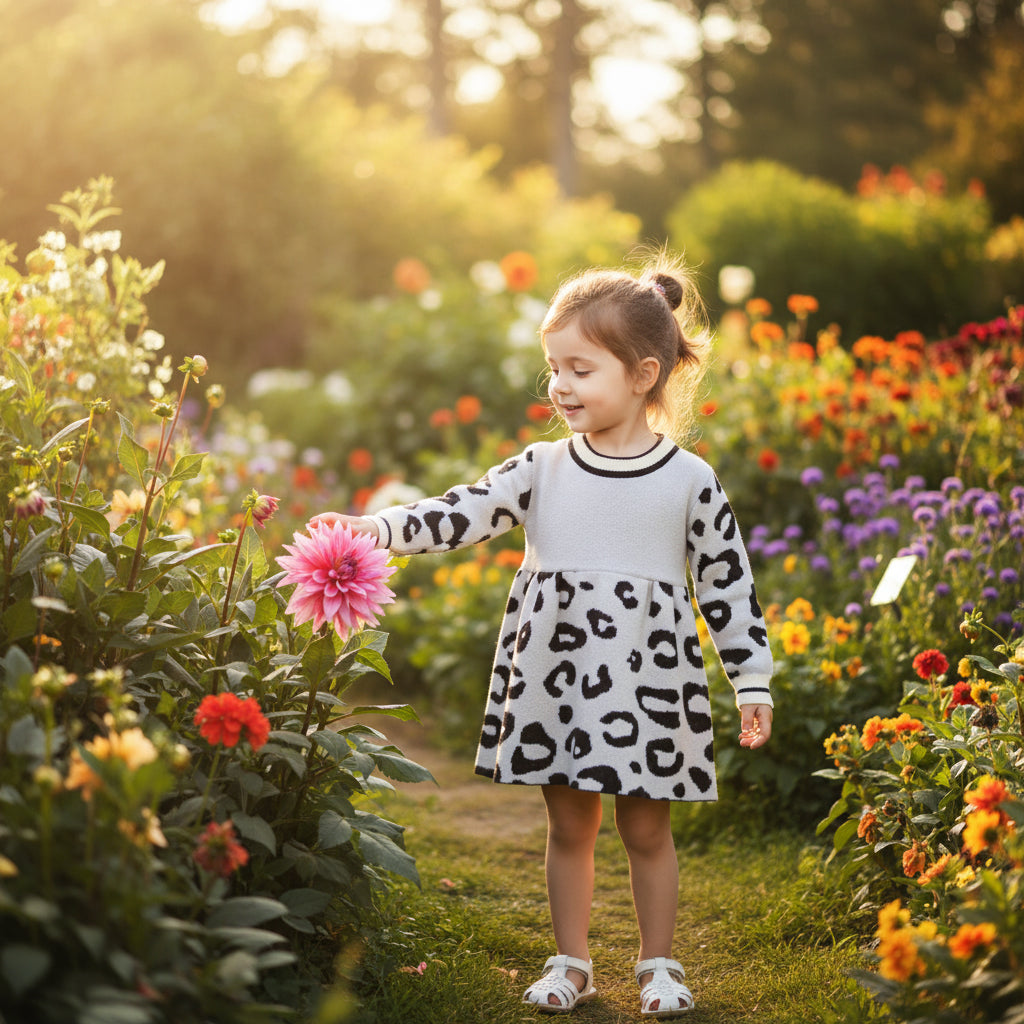 ROBE LEOPARD LAIN GRIS