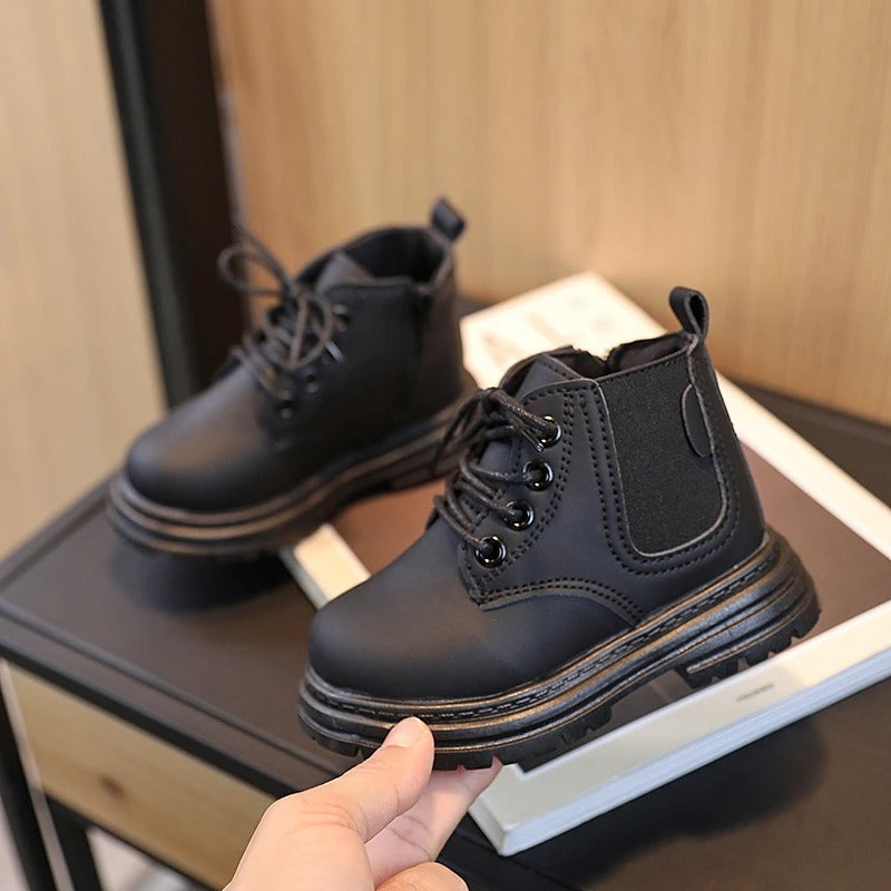 Bottes coordonnantes à lacets Noir Enfants \ 30172