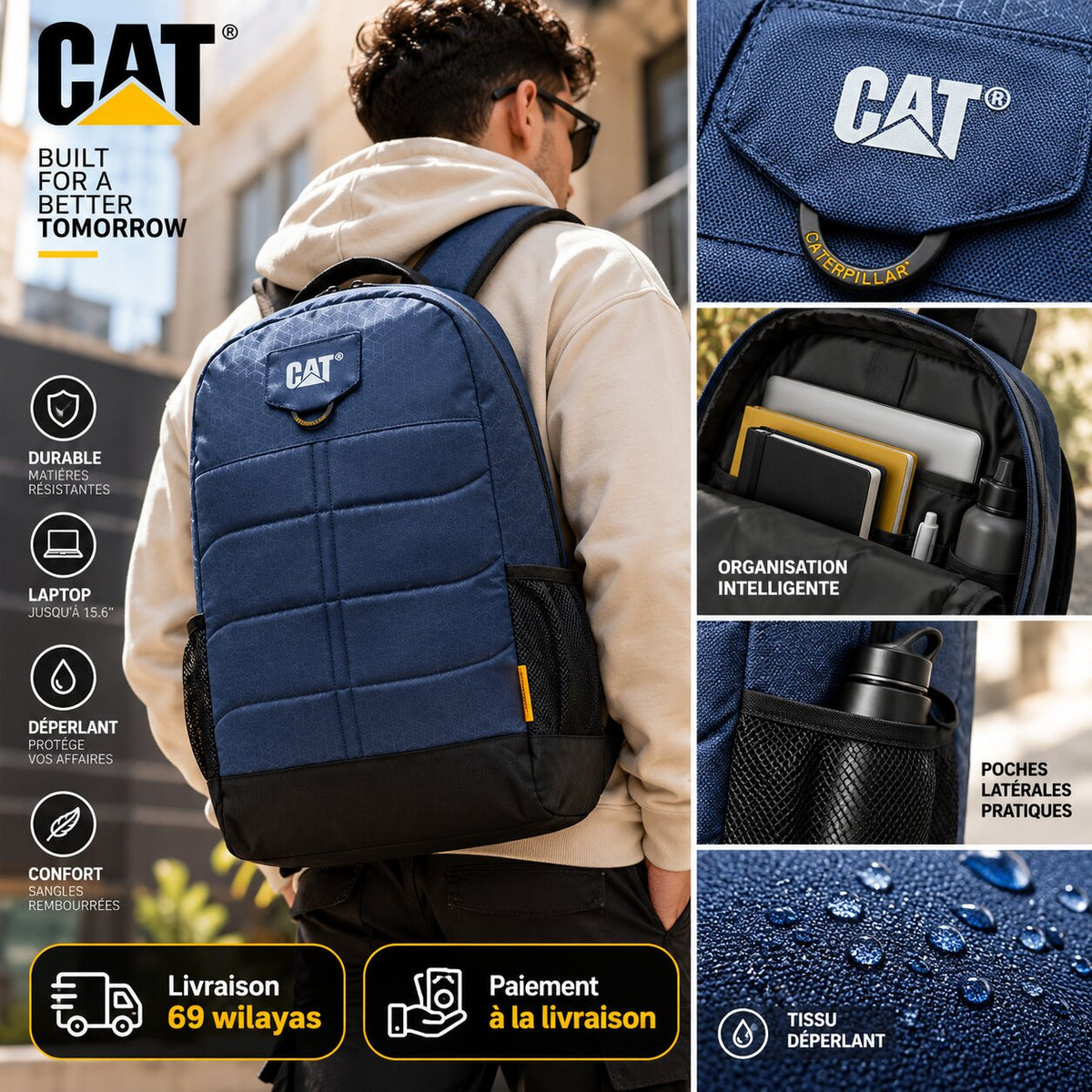 Sac à Dos CAT Benji Navy 84056-504