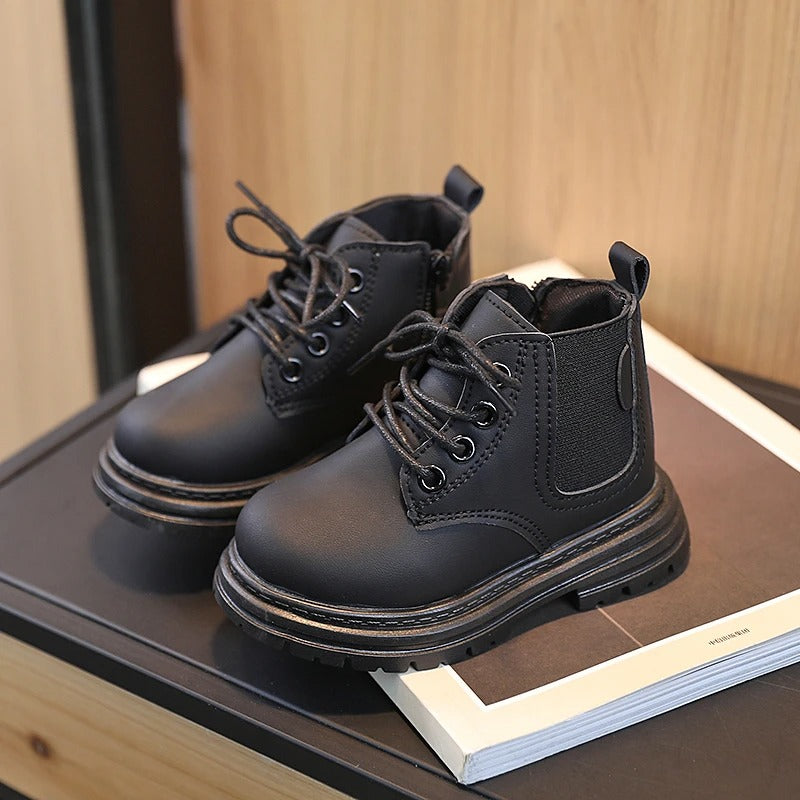 Bottes coordonnantes à lacets Noir Enfants \ 30172