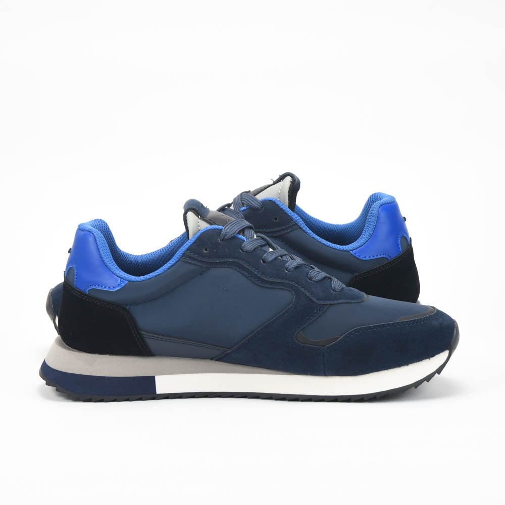La Martina Low Sneakers Blue Leather LFM252.041.A70.A6