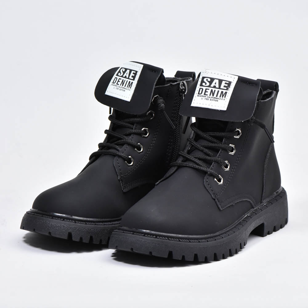 Botte - À Lacets Noir