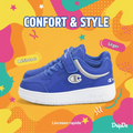 Champion — Baskets enfant bleues sport