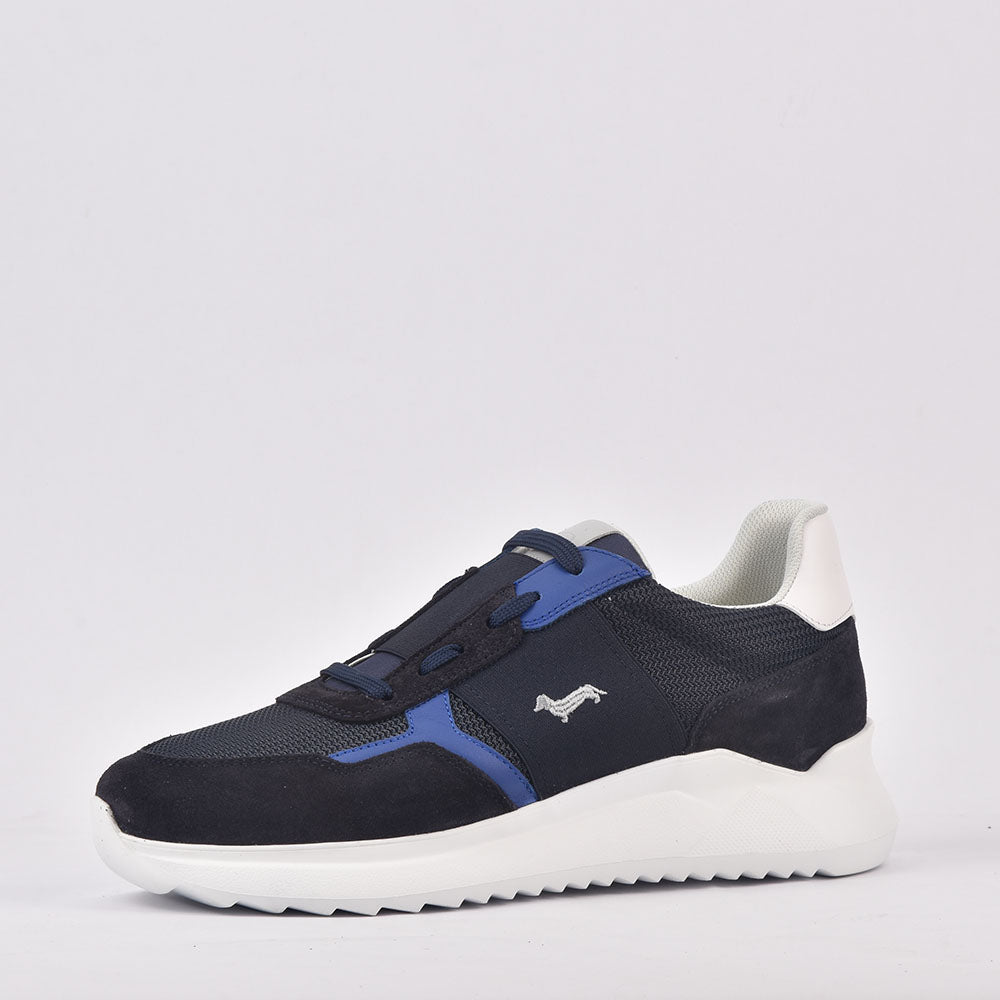 Harmont and Blaine - CHAUSSURE HOMME DAIM TISSU TEX BLEU EFM231-062-6190