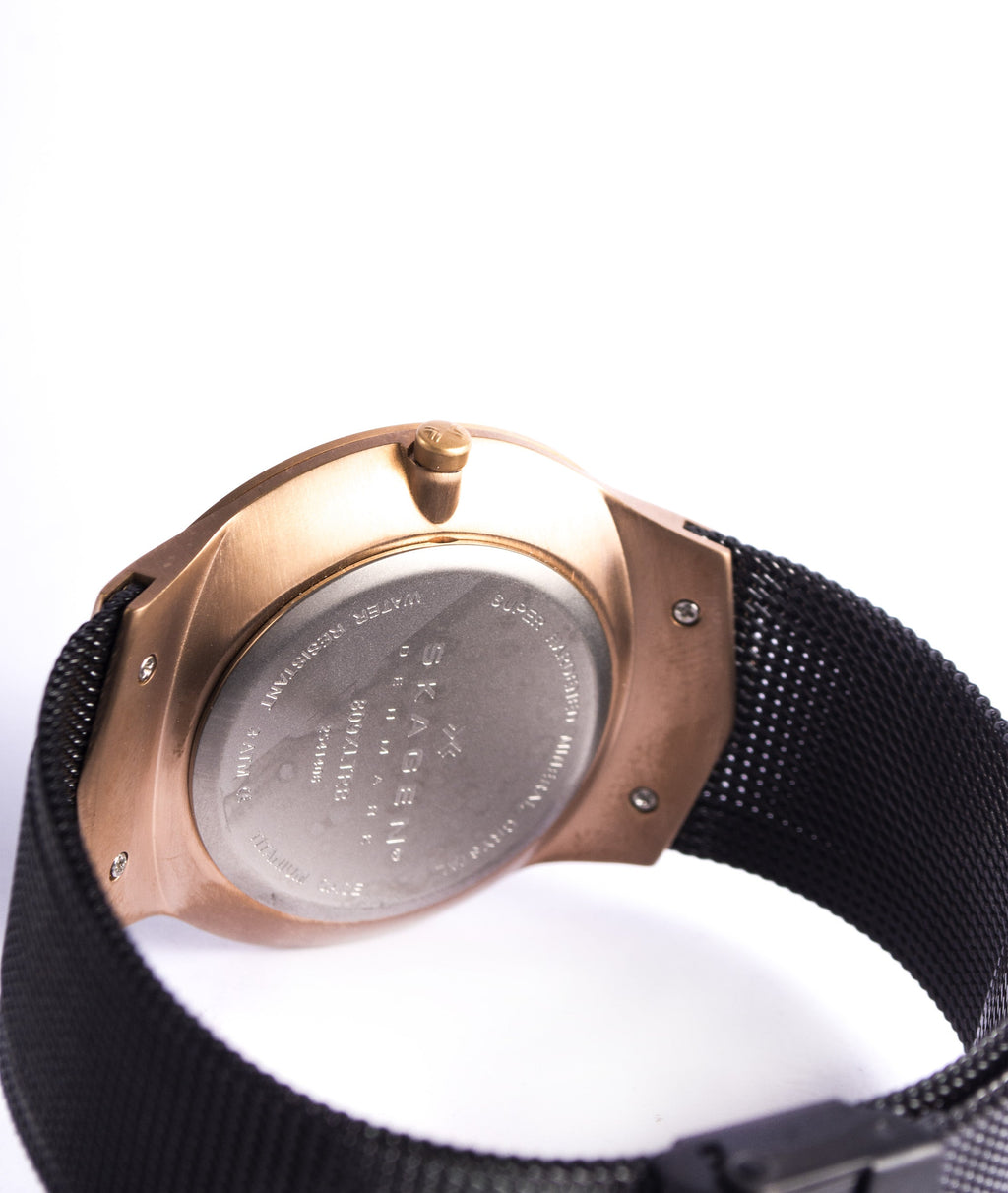 Skagen Men's 809XLTRB Titanium Collection Multifunction Black Mesh Titanium Watch \