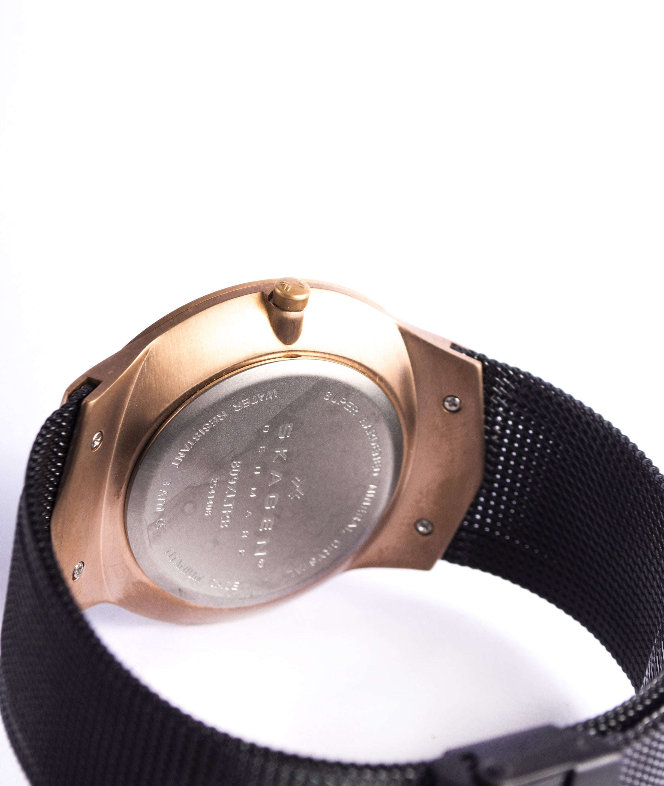 Skagen Men's 809XLTRB Titanium Collection Multifunction Black Mesh Titanium Watch \