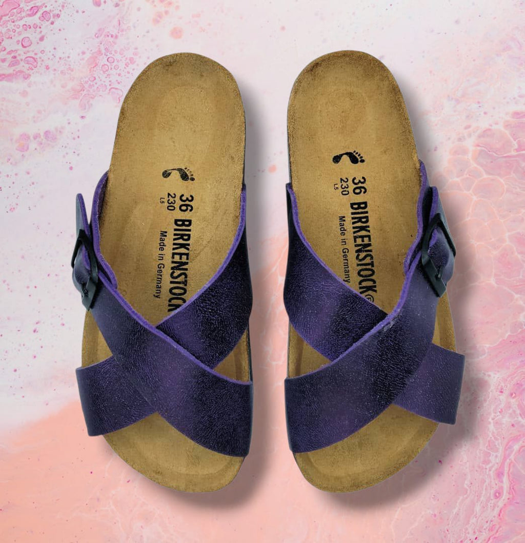 Sandales femme mauves