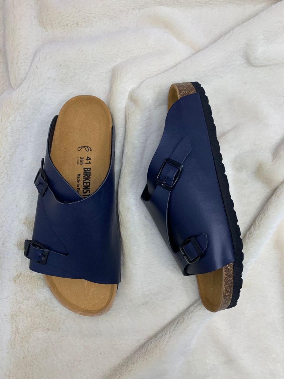 Sandales homme bleu nuit