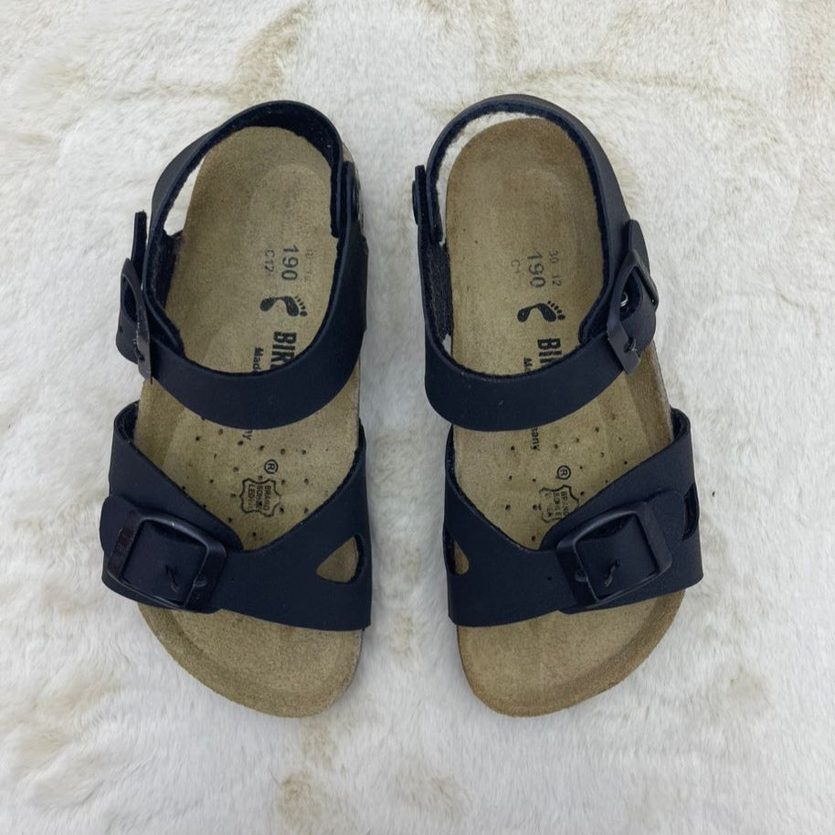 Rio — Sandales en nubuck noir pour enfant