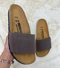 Sandales homme nubuck marron