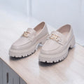 Mocassins femme beige