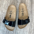 Sandales enfant noir vernis