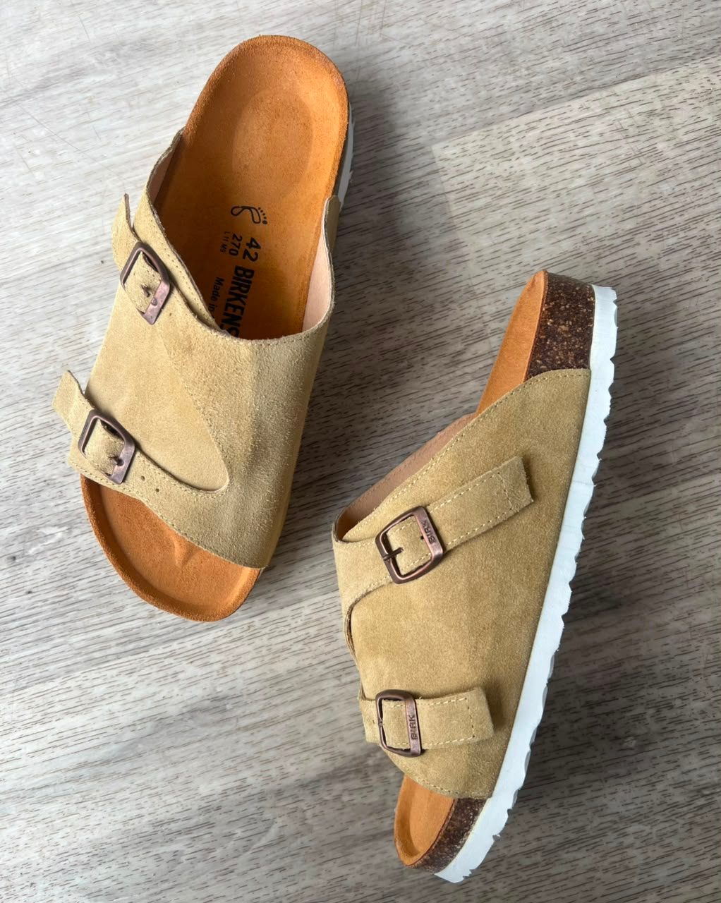 Zurich — Sandale cuir sable homme