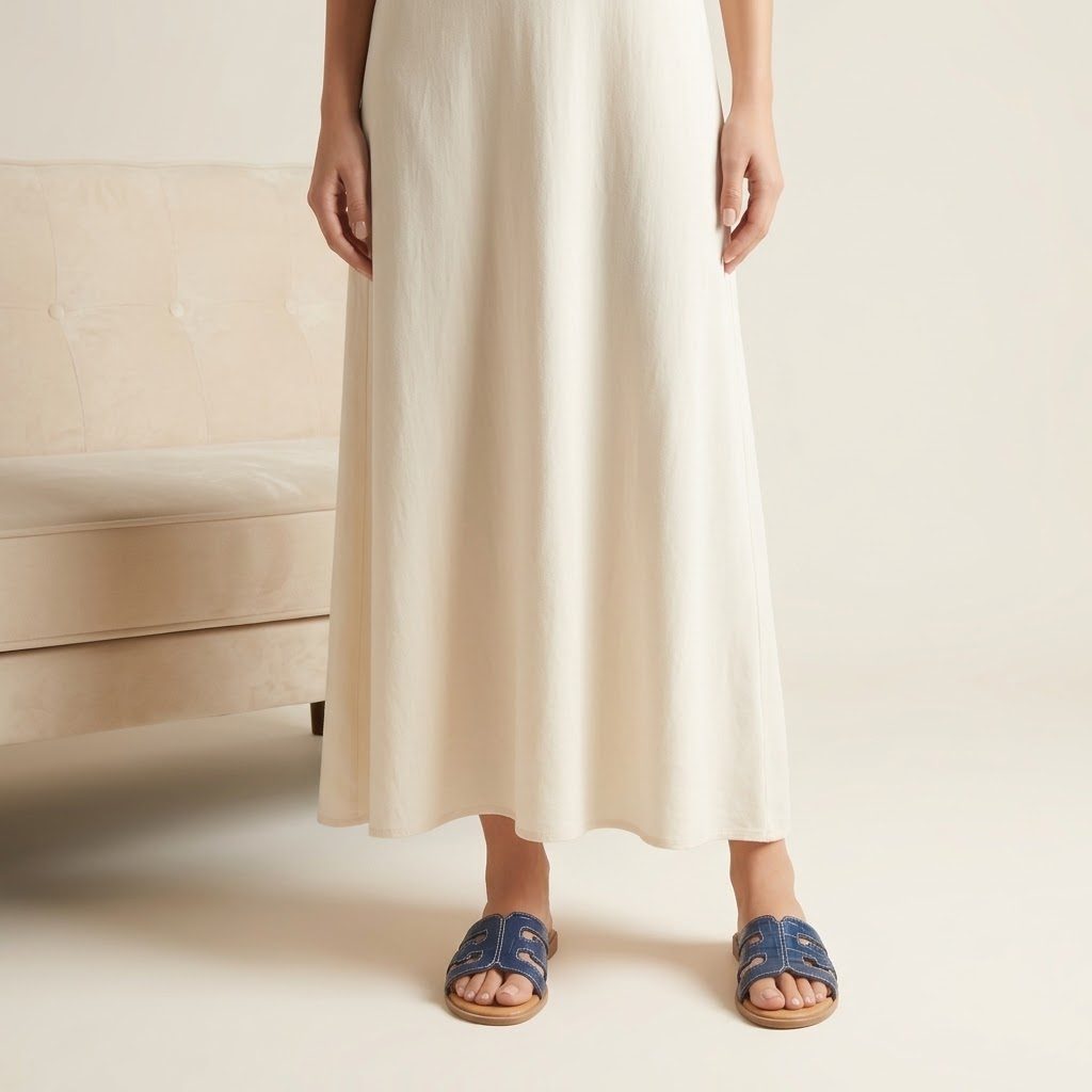 Mule bleue femme MT-1640, profil