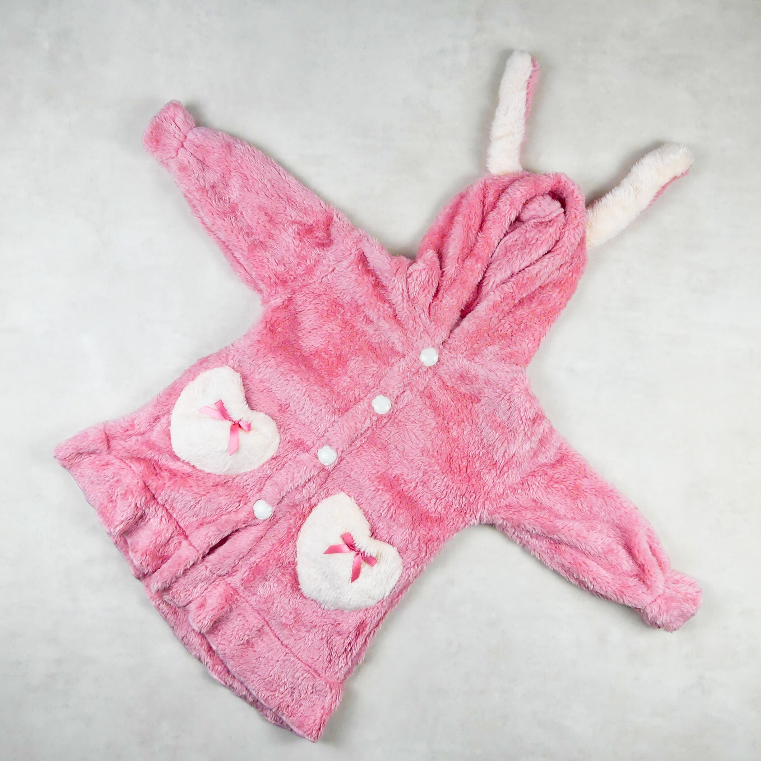 robe fourrure rose foncé (lapin)