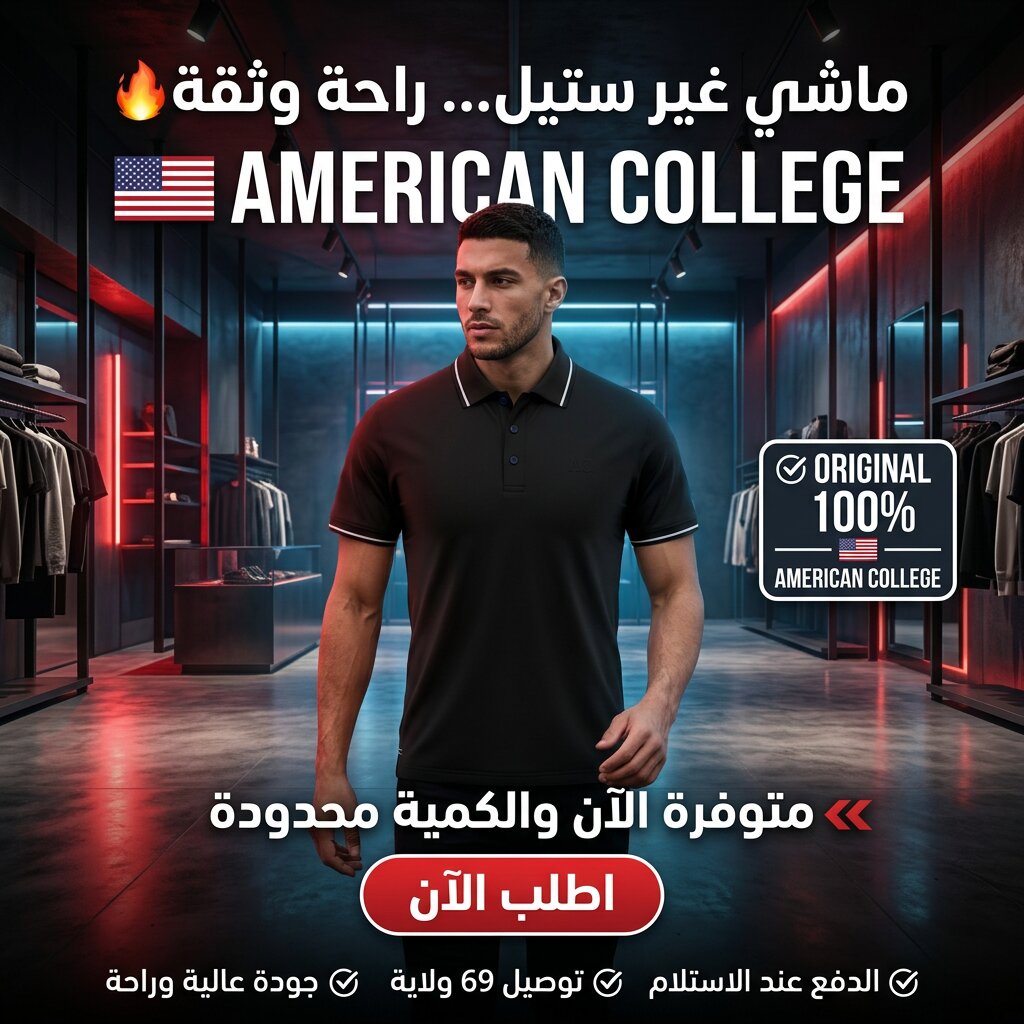 American College t-shirt pour Homme AC542-BLACK