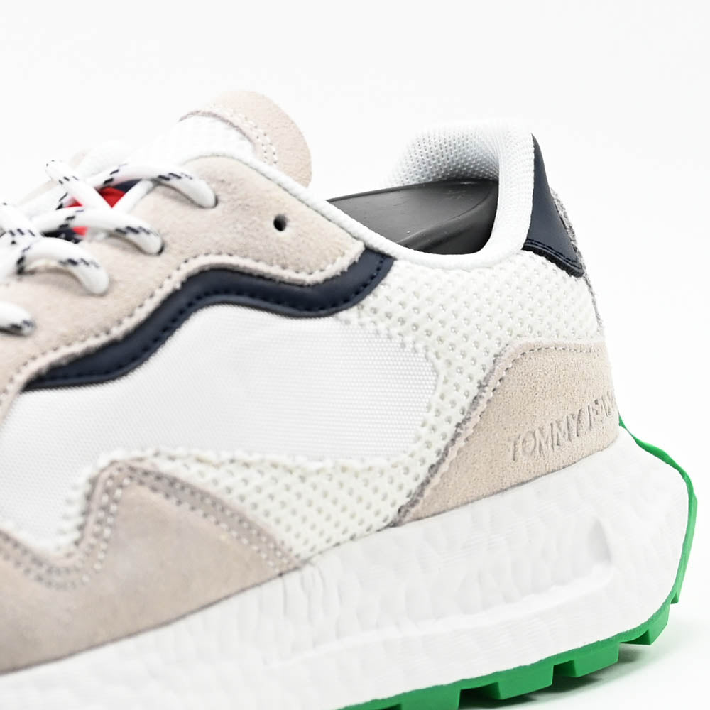 Tommy Hilfiger Men Sneakers EM0EM01259-WHITE-GREEN