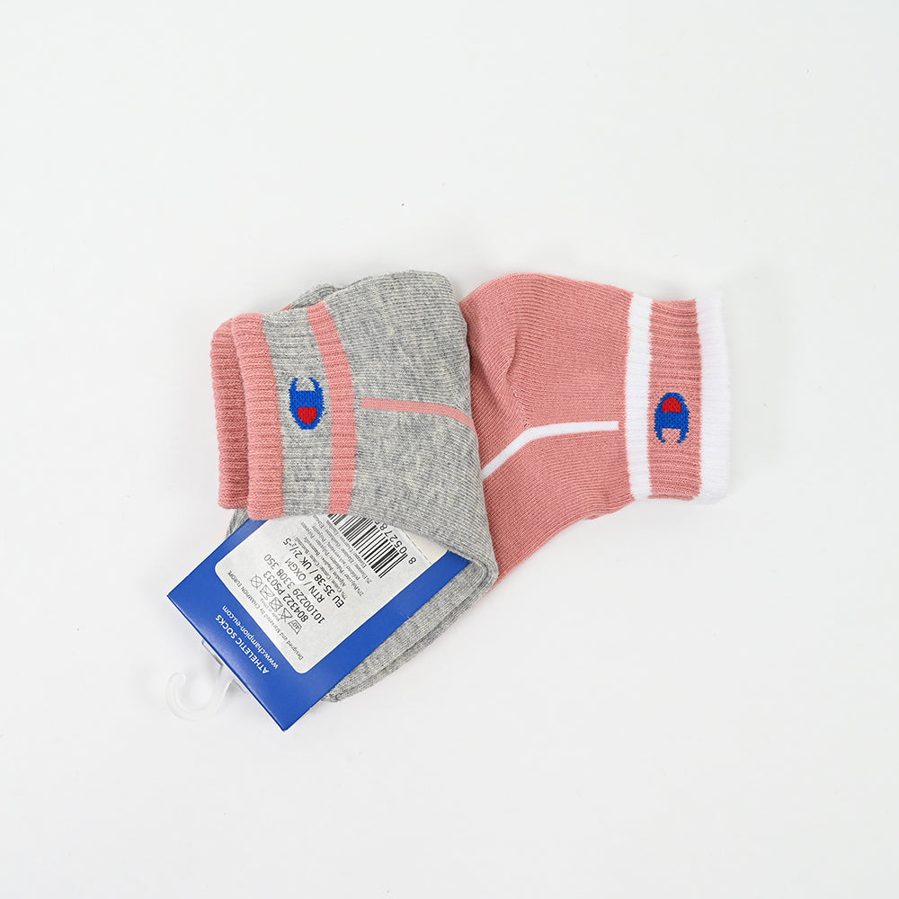 Champion — Chaussettes invisibles grises (lot de 2)