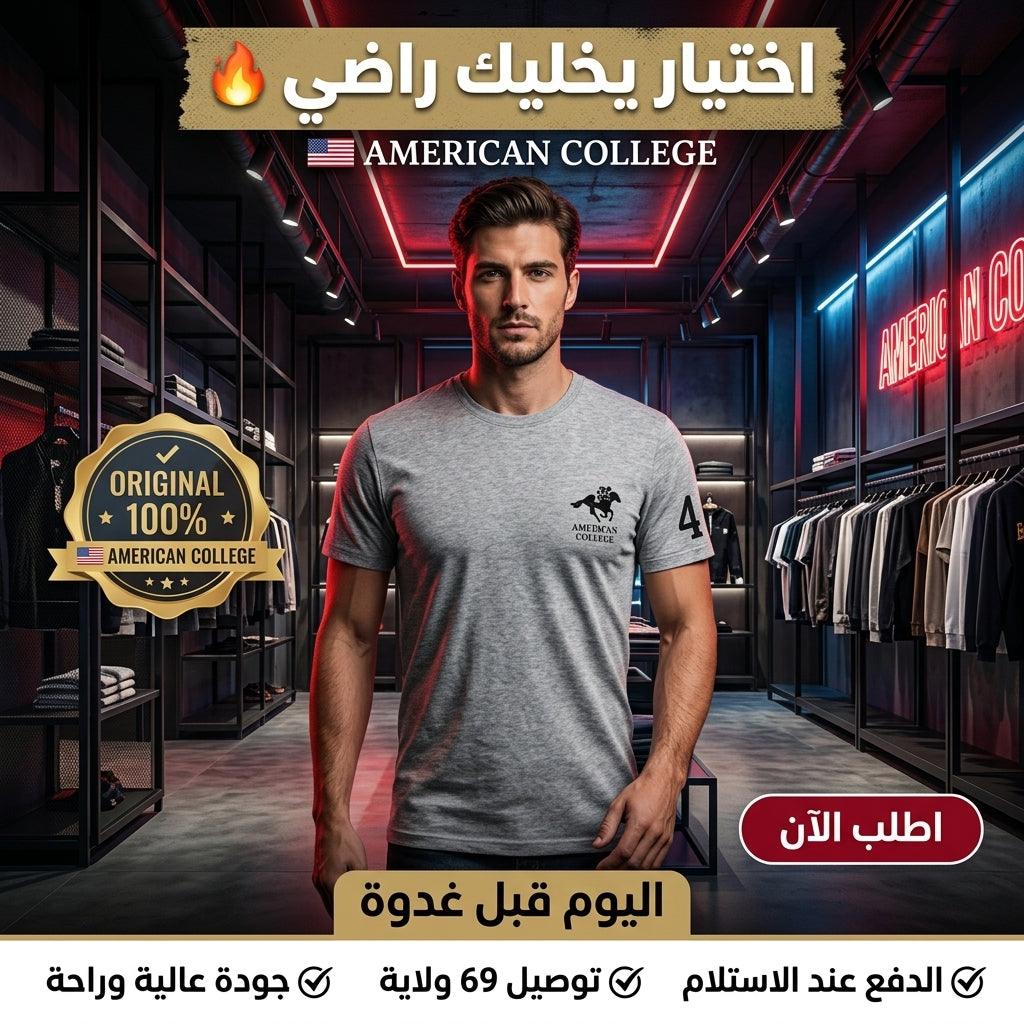 American College t-shirt pour Homme TS260104-GREY