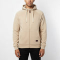 Sweat à capuche zippé homme BEIGE
