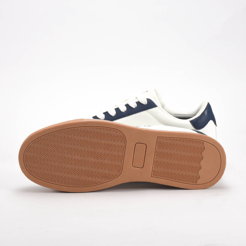 Polo — Baskets homme blanc marine