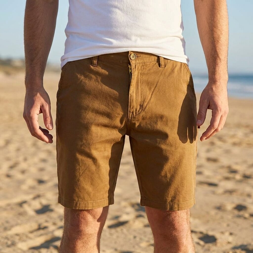 DEPART Short chino homme G21-000175-BROWN