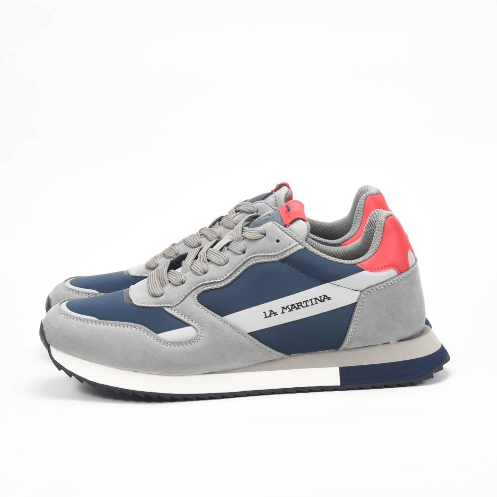 La Martina Low Top Leather Sneakers Grey LFM252.040.A70.BG