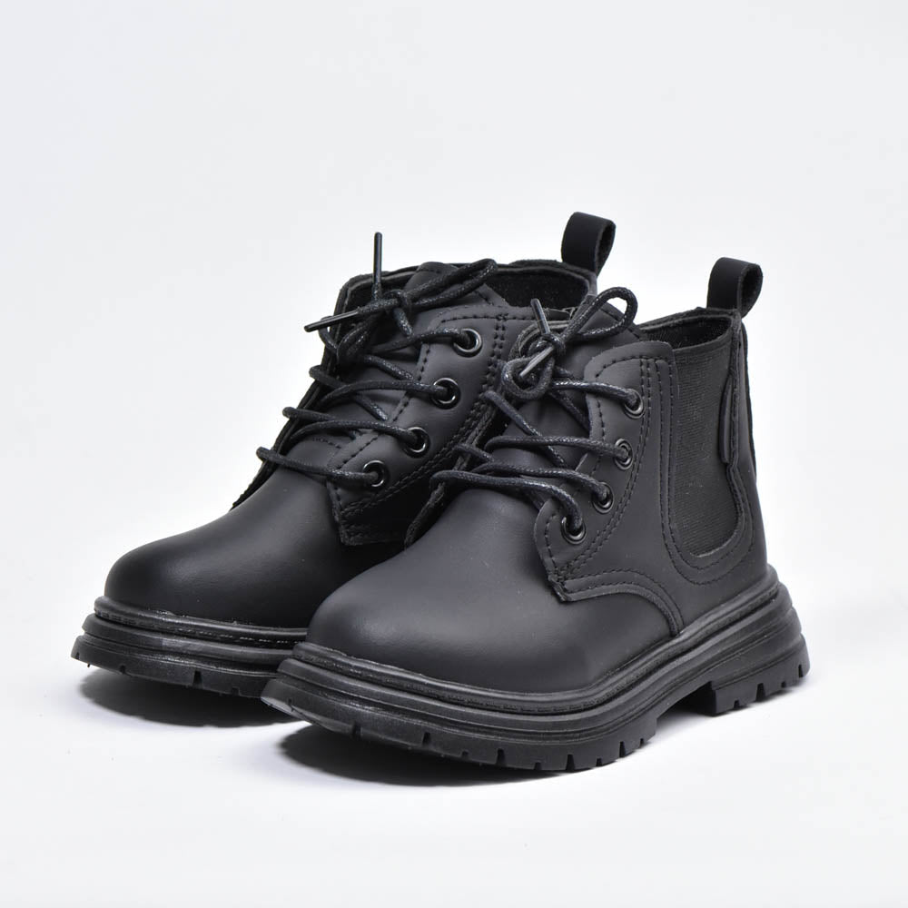 Bottes coordonnantes à lacets Noir Enfants \ 30172