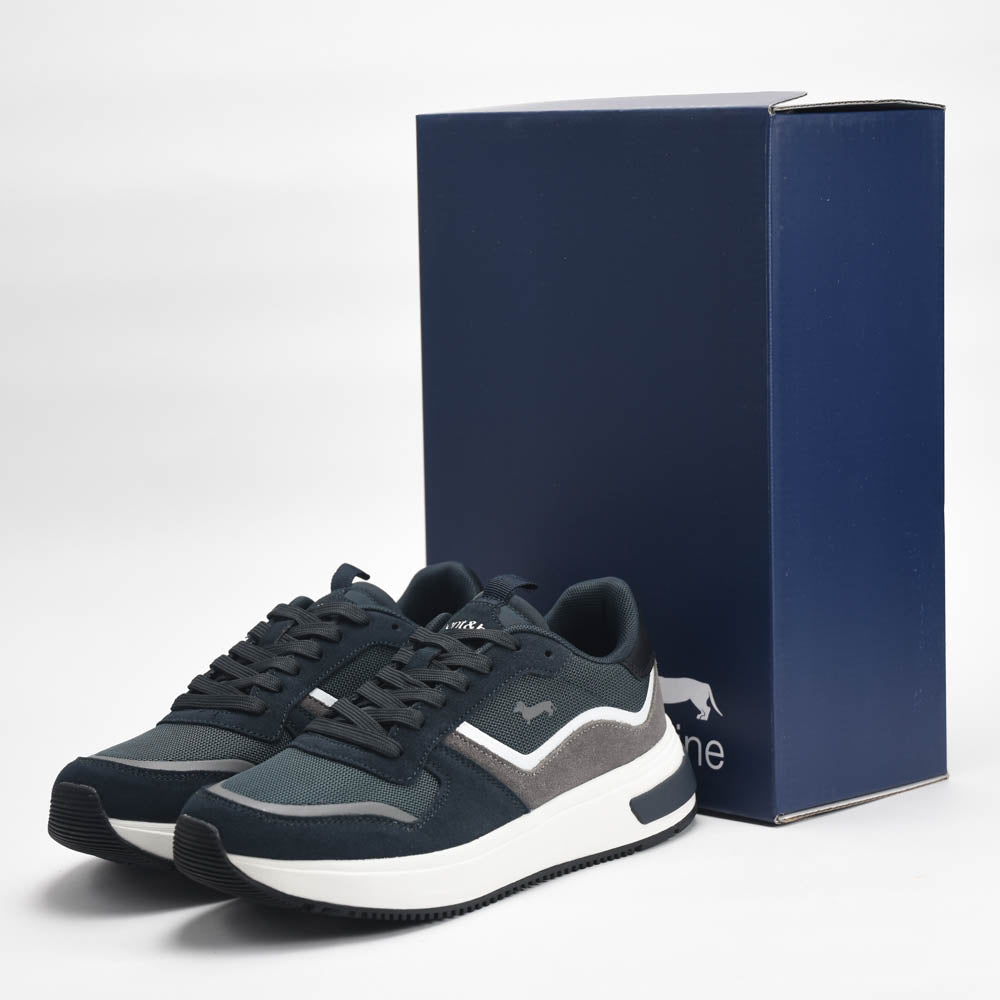 Harmont and Blaine Suede and Fabric Sneakers  EFM252.050.A60.A6