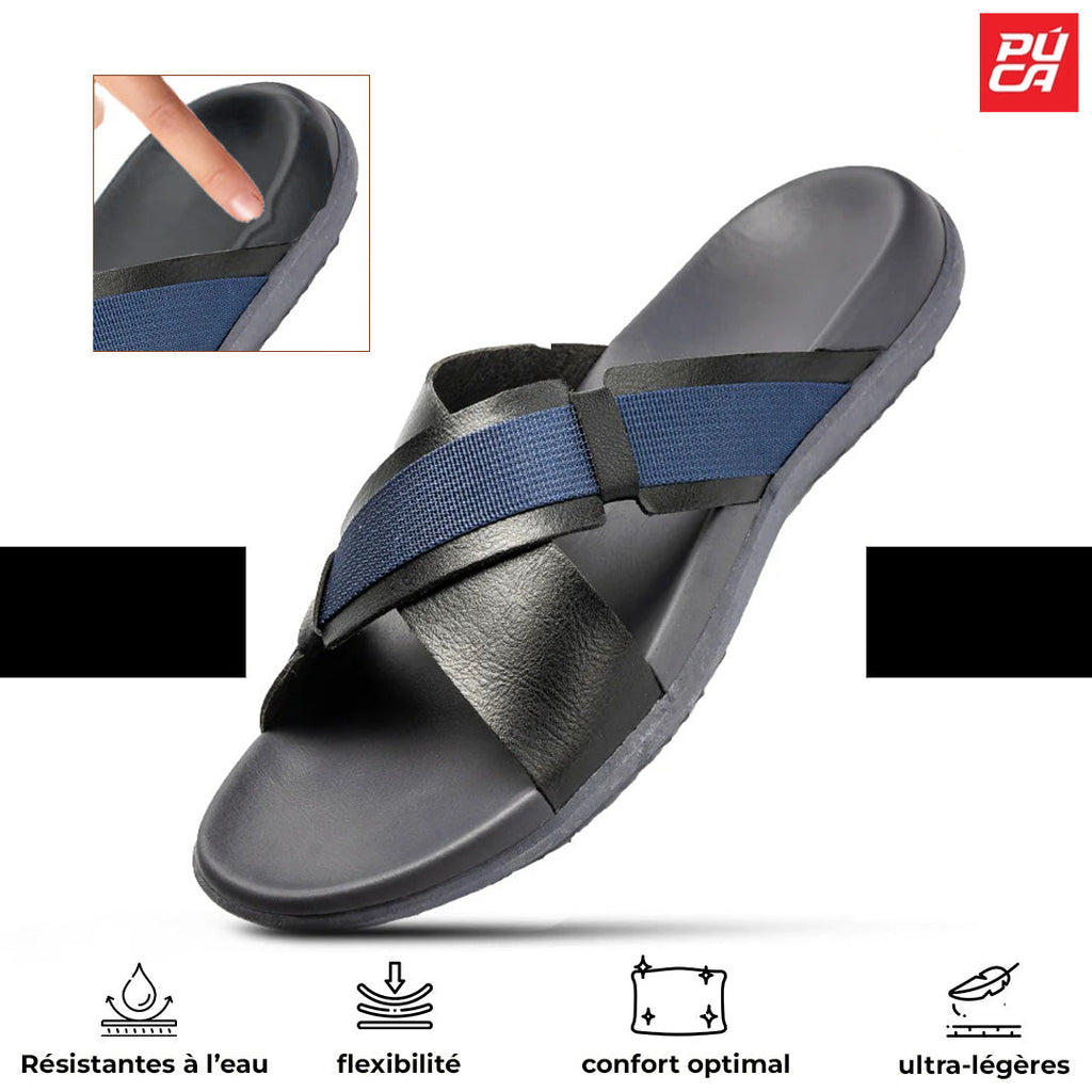 PUCA MEN SPORT SLIPPERS CRATER BLACK 10933