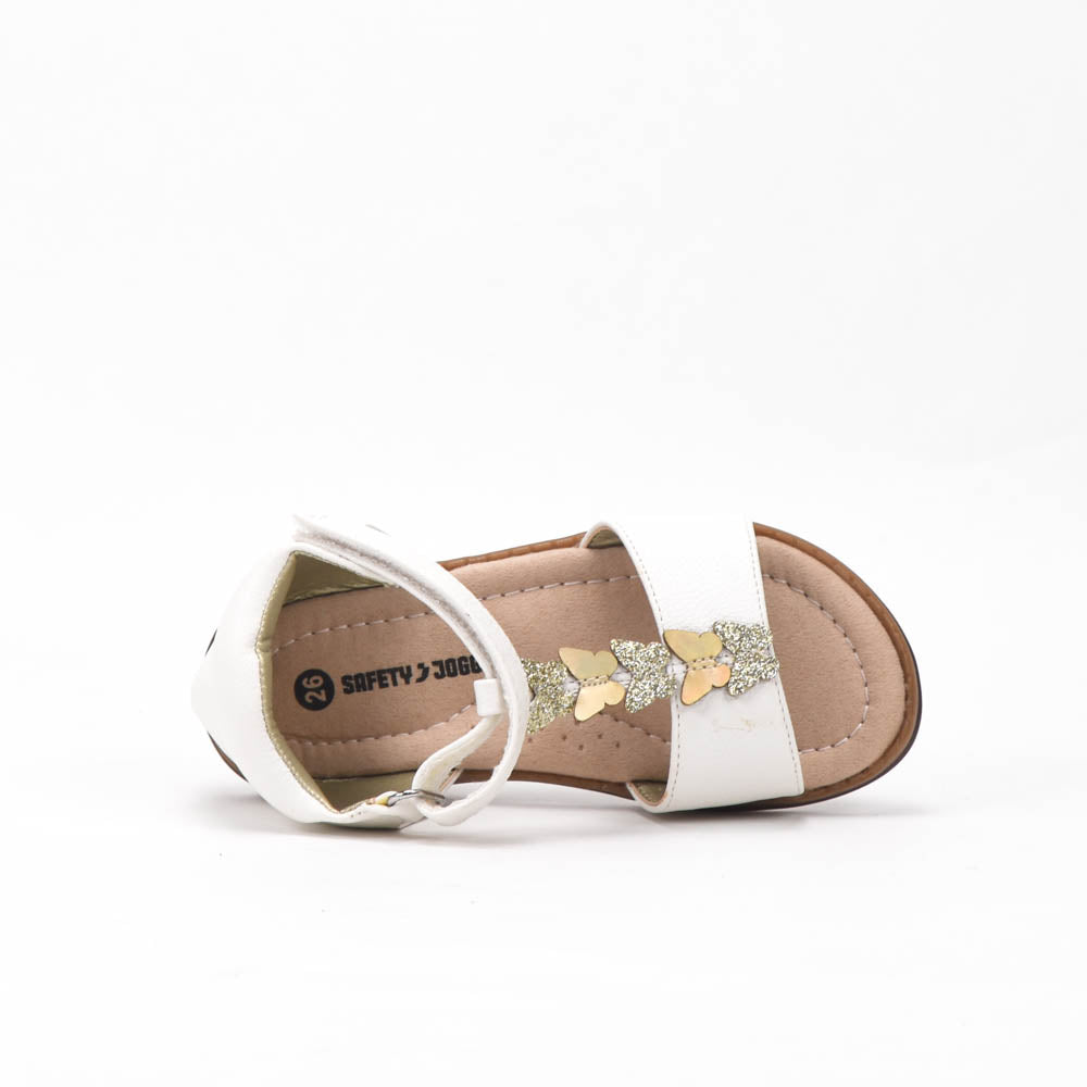 Safety Jogger — Sandales enfant blanc argent
