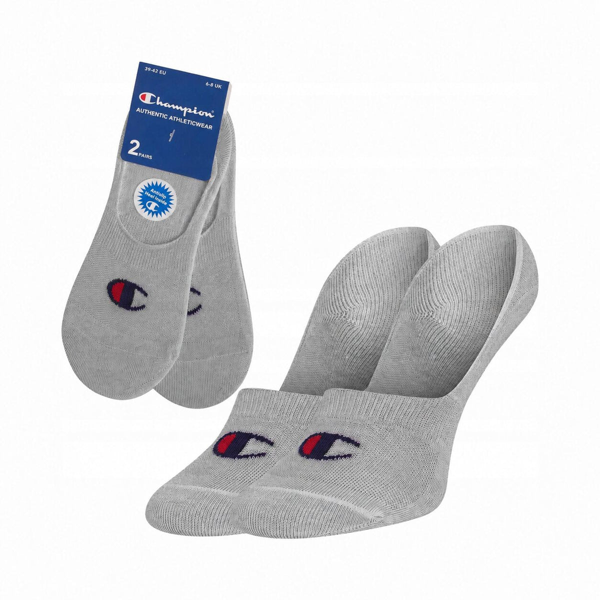 Champion 2-Pack Footie Socks Grey Melange U24561-EM010