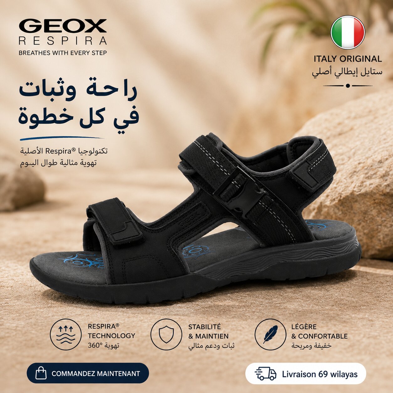 Geox Spherica Sandales Homme U55ELB000EK-C9997