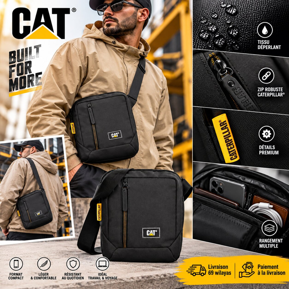 Sac Bandoulière Tablette CAT The Project 83614-01