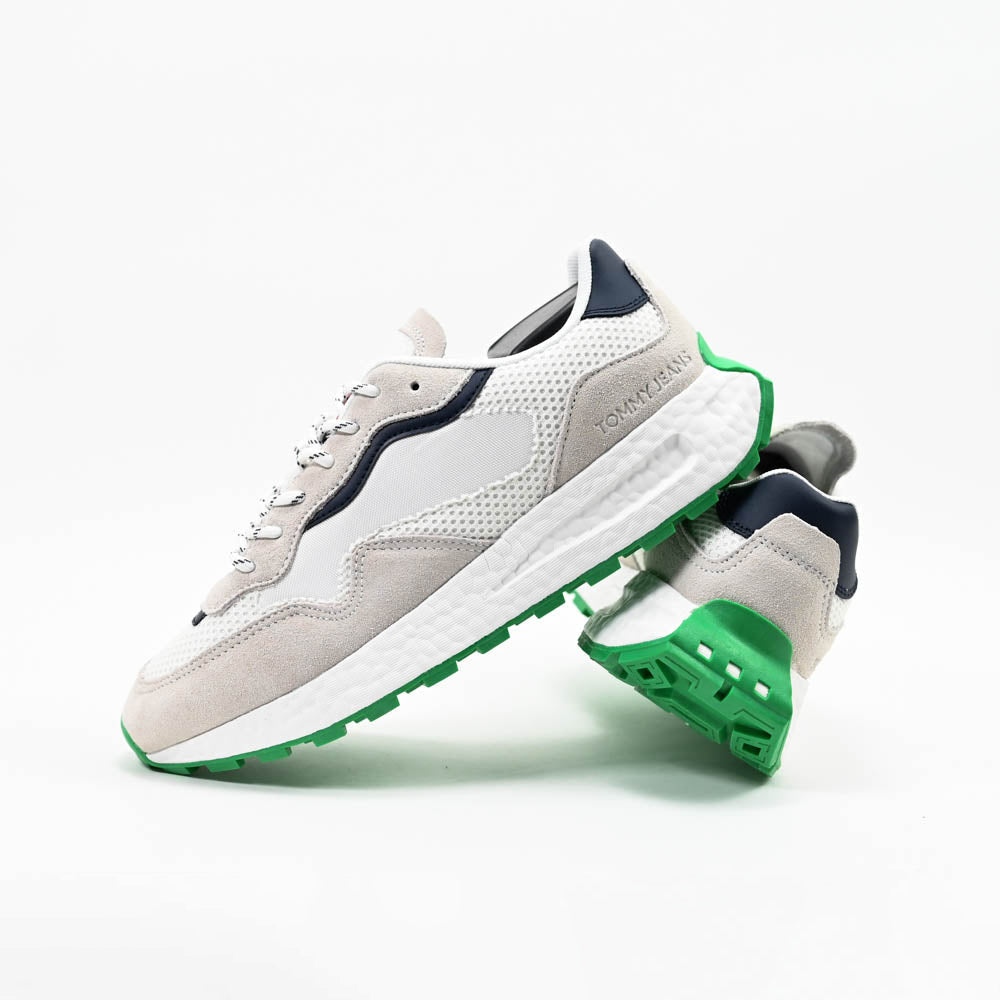 Tommy Hilfiger Men Sneakers EM0EM01259-WHITE-GREEN
