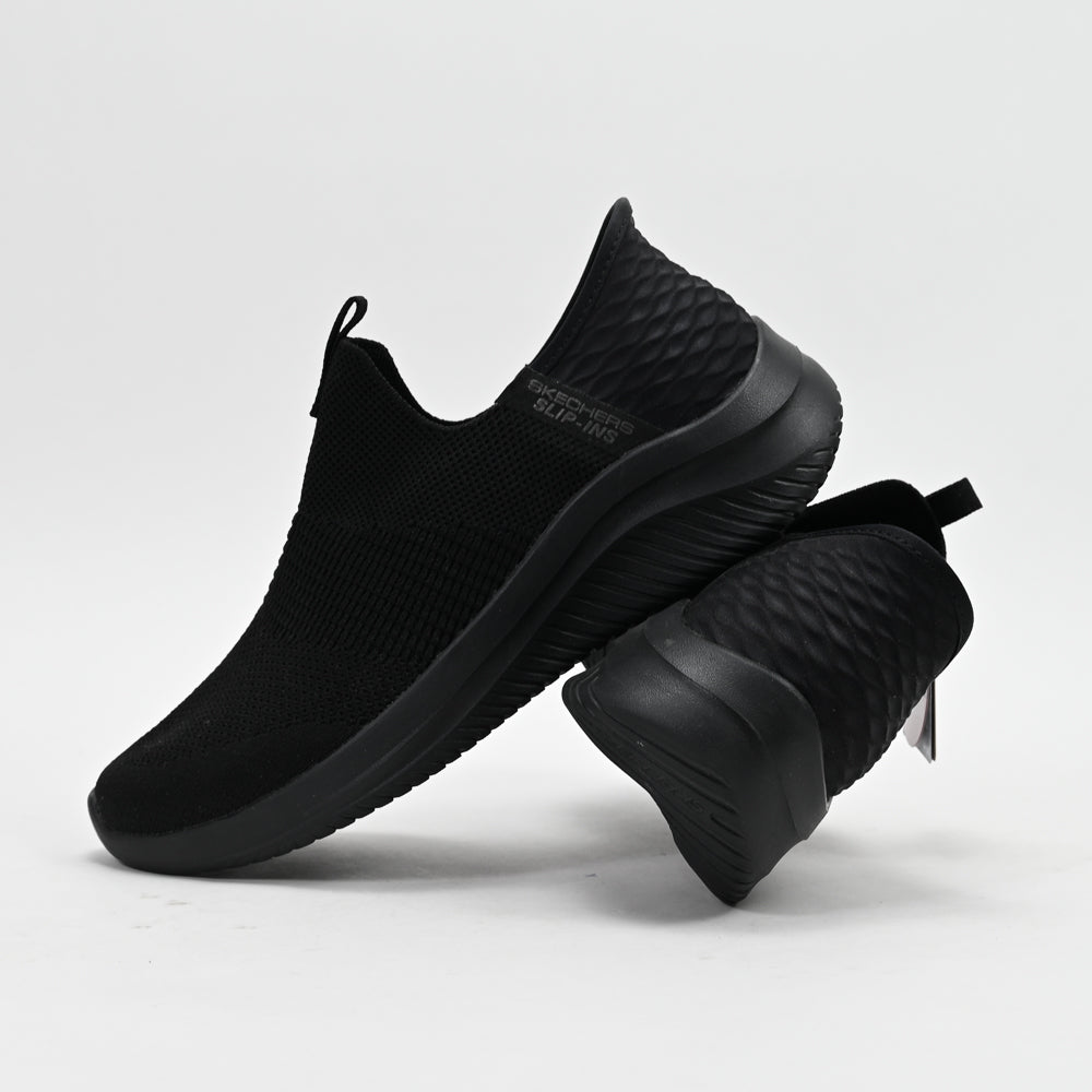 Skechers Ultra Flex 3.0 Cozy Streak — baskets femme noir talon