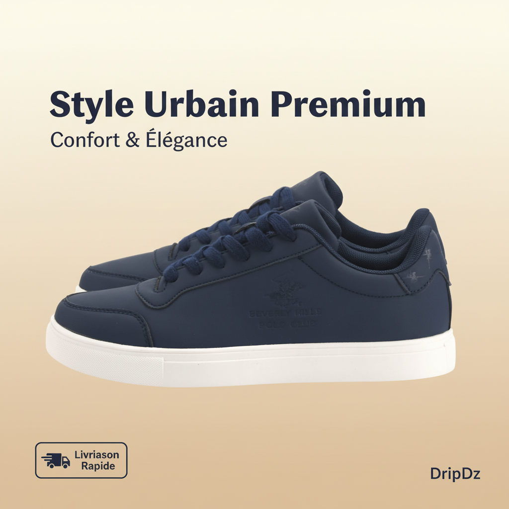 Polo — Baskets homme blanches