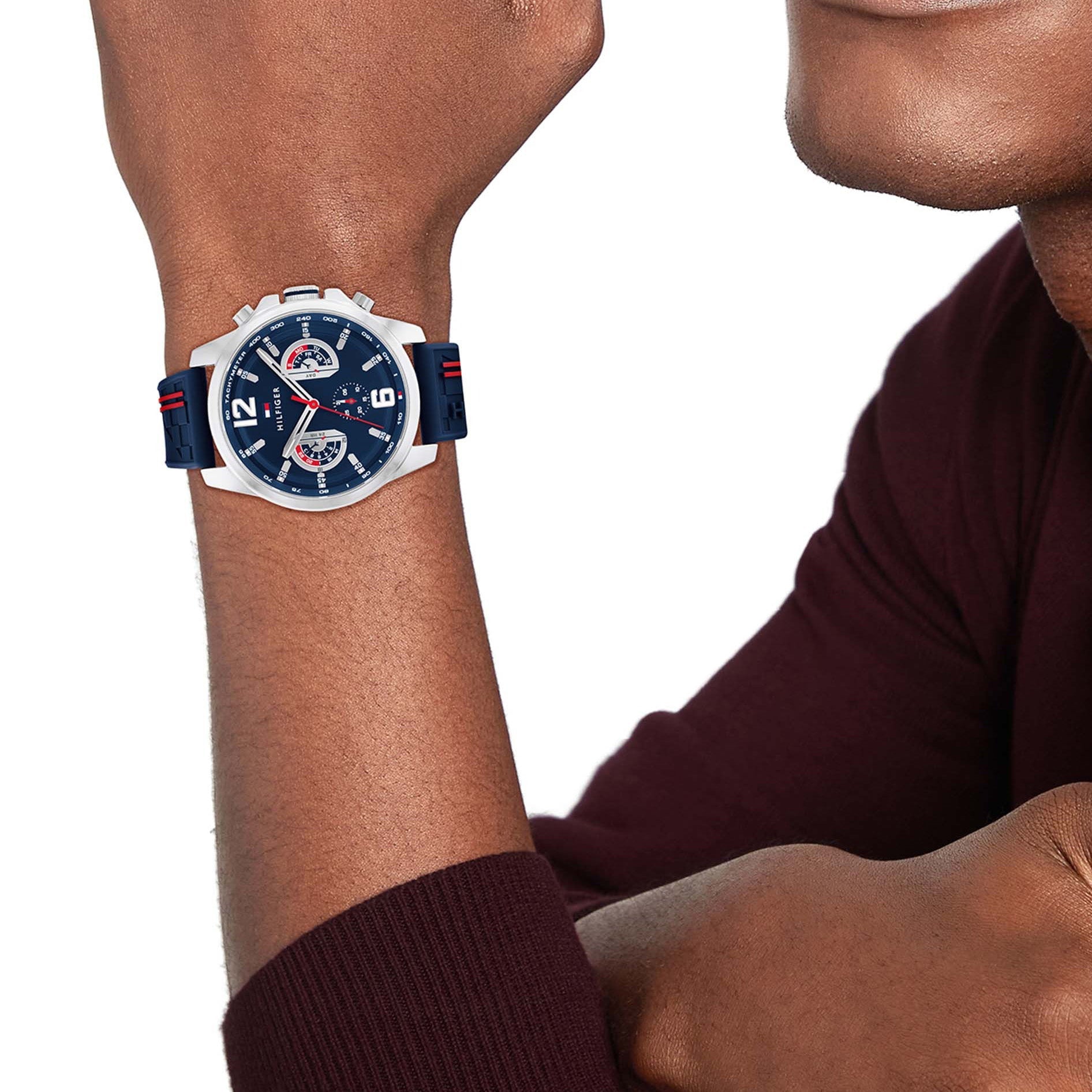Tommy Hilfiger — Montre homme silicone navy