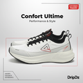 PEAK CUSHION RUNNING SHOES-LT.GREY/BLACK EXT54387H-2220