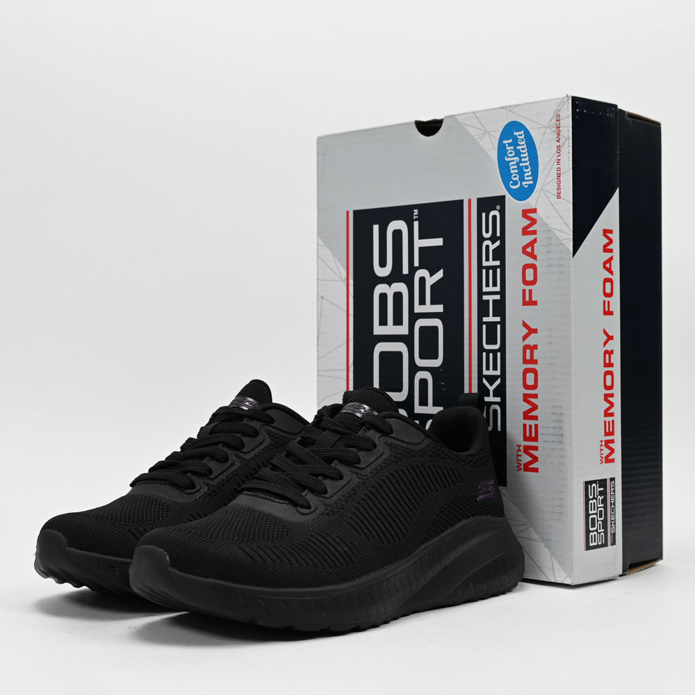 Skechers BOBS Squad Chaos Face Off — baskets femme noir profil